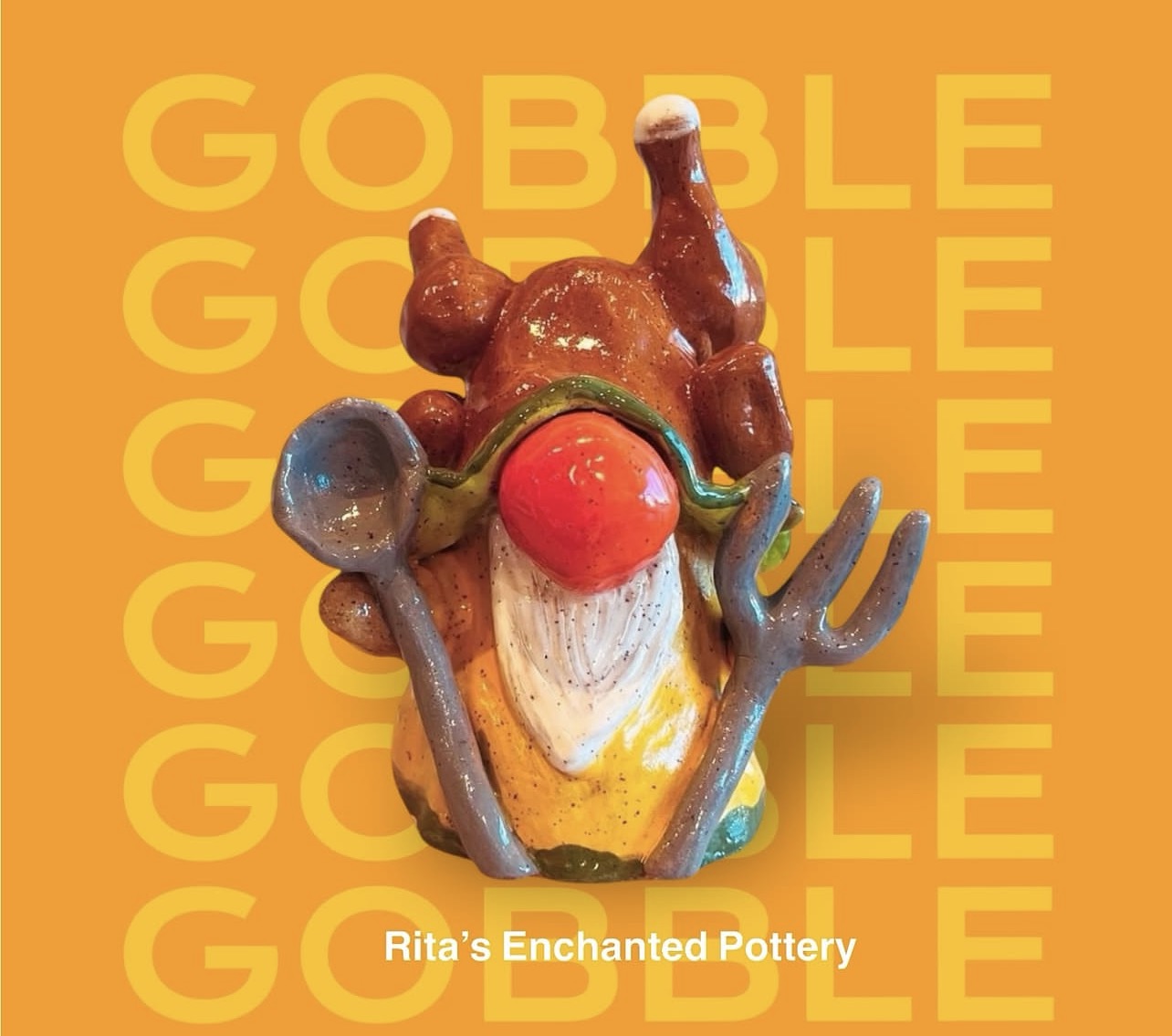 Sir Gobbleton the Turkey Gnome