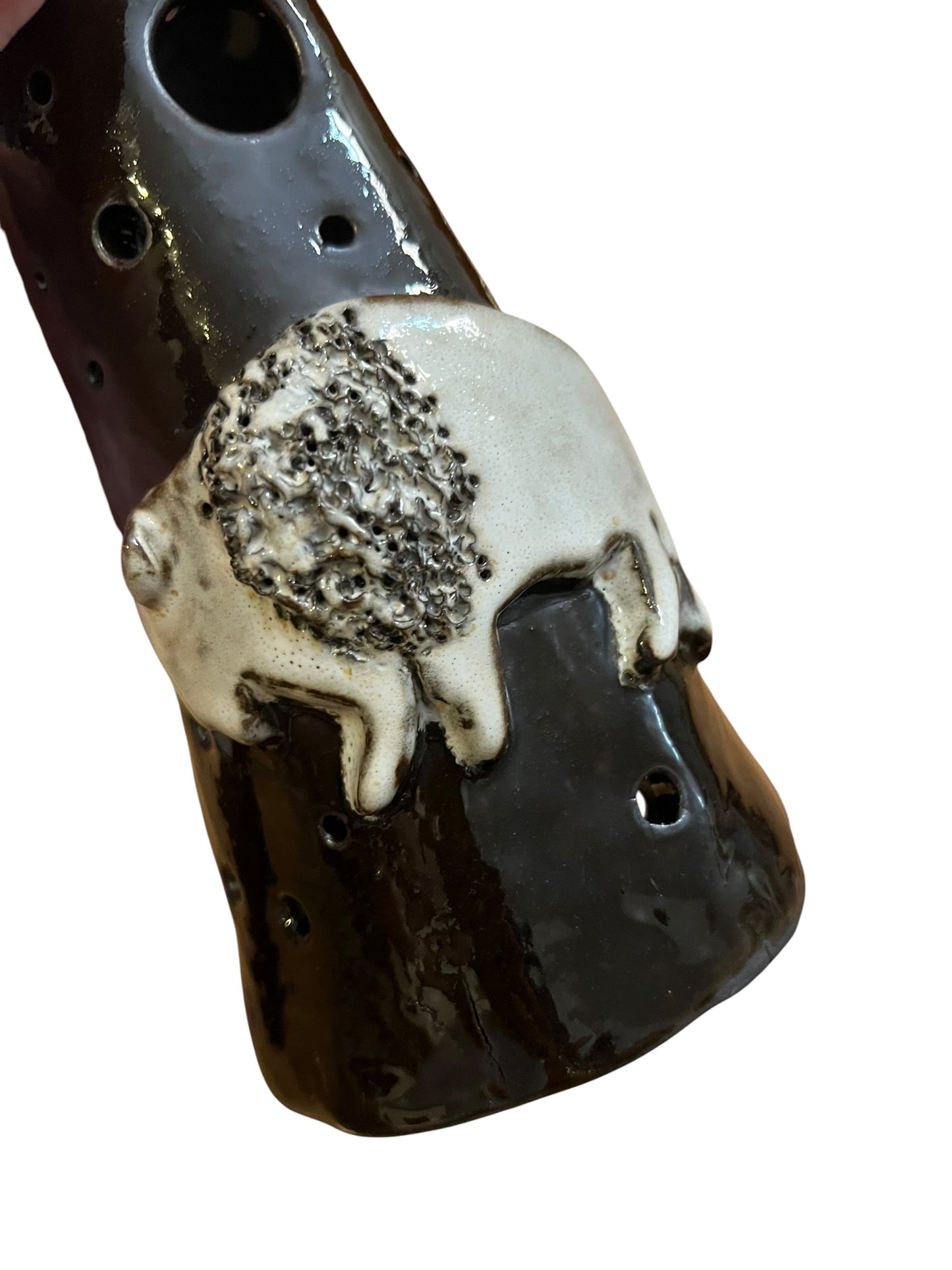 White Buffalo Moon Luminary ) | Handmade Ceramic Candle Holder (Copy)